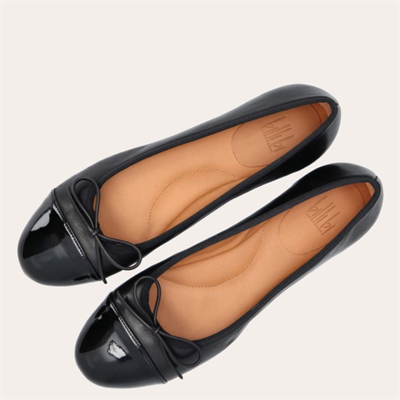Billi Bi A8041 Ballerina, Black Patent/Black Nappa